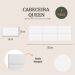 Cabeceira Queen Estofada Para Cama Box Kit 6 Placas Adesivas - Modelo Retangular Courino Branco