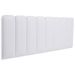 Cabeceira Queen Estofada Para Cama Box Kit 8 Placas Adesivas - Modelo Arredondada Courino Branco