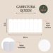 Cabeceira Queen Estofada Para Cama Box Kit 8 Placas Adesivas - Modelo Arredondada Courino Branco
