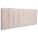 Cabeceira Queen Estofada Para Cama Box Kit 8 Placas Adesivas - Modelo Arredondada Courino Off White