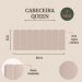 Cabeceira Queen Estofada Para Cama Box Kit 8 Placas Adesivas - Modelo Arredondada Courino Off White