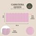 Cabeceira Queen Estofada Para Cama Box Kit 8 Placas Adesivas - Modelo Arredondada Courino Rosa