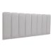 Cabeceira Queen Estofada Para Cama Box Kit 8 Placas Adesivas - Modelo Arredondada Linho Gelo