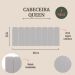 Cabeceira Queen Estofada Para Cama Box Kit 8 Placas Adesivas - Modelo Arredondada Linho Gelo