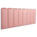 Cabeceira Queen Estofada Para Cama Box Kit 8 Placas Adesivas - Modelo Arredondada Veludo Rosê