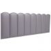 Cabeceira Queen Estofada Para Cama Box Kit 8 Placas Adesivas - Modelo Nuvem Courino Cinza