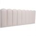 Cabeceira Queen Estofada Para Cama Box Kit 8 Placas Adesivas - Modelo Nuvem Courino Off White