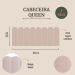 Cabeceira Queen Estofada Para Cama Box Kit 8 Placas Adesivas - Modelo Nuvem Courino Off White