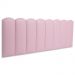 Cabeceira Queen Estofada Para Cama Box Kit 8 Placas Adesivas - Modelo Nuvem Courino Rosa