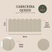 Cabeceira Queen Estofada Para Cama Box Kit 8 Placas Adesivas - Modelo Nuvem Linho Cru