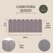 Cabeceira Queen Estofada Para Cama Box Kit 8 Placas Adesivas - Modelo Nuvem Suede Cinza