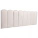 Cabeceira Queen Estofada Para Cama Box Kit 8 Placas Adesivas - Modelo Nuvem Suede Off White