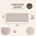 Cabeceira Queen Estofada Para Cama Box Kit 8 Placas Adesivas - Modelo Nuvem Suede Off White