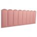 Cabeceira Queen Estofada Para Cama Box Kit 8 Placas Adesivas - Modelo Nuvem Veludo Rosê
