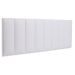 Cabeceira Queen Estofada Para Cama Box Kit 8 Placas Adesivas - Modelo Reta Courino Branco