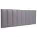 Cabeceira Queen Estofada Para Cama Box Kit 8 Placas Adesivas - Modelo Reta Courino Cinza