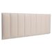 Cabeceira Queen Estofada Para Cama Box Kit 8 Placas Adesivas - Modelo Reta Courino Off White