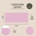Cabeceira Queen Estofada Para Cama Box Kit 8 Placas Adesivas - Modelo Reta Courino Rosa