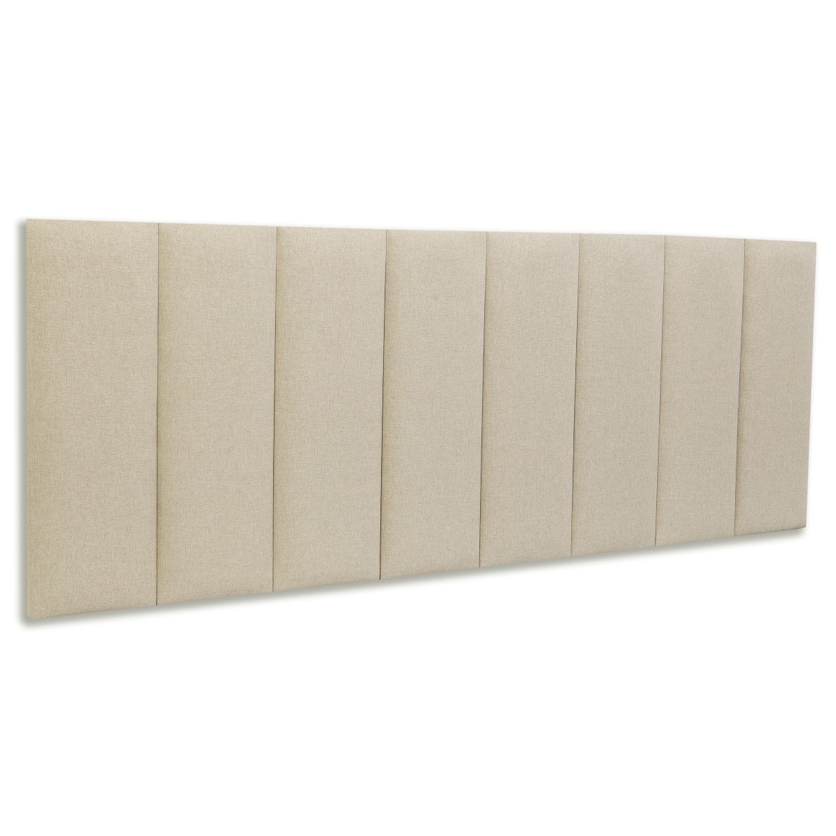 Cabeceira Queen Estofada Para Cama Box Kit 8 Placas Adesivas - Modelo Reta Linho Cru