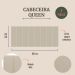 Cabeceira Queen Estofada Para Cama Box Kit 8 Placas Adesivas - Modelo Reta Linho Cru
