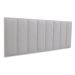 Cabeceira Queen Estofada Para Cama Box Kit 8 Placas Adesivas - Modelo Reta Linho Gelo