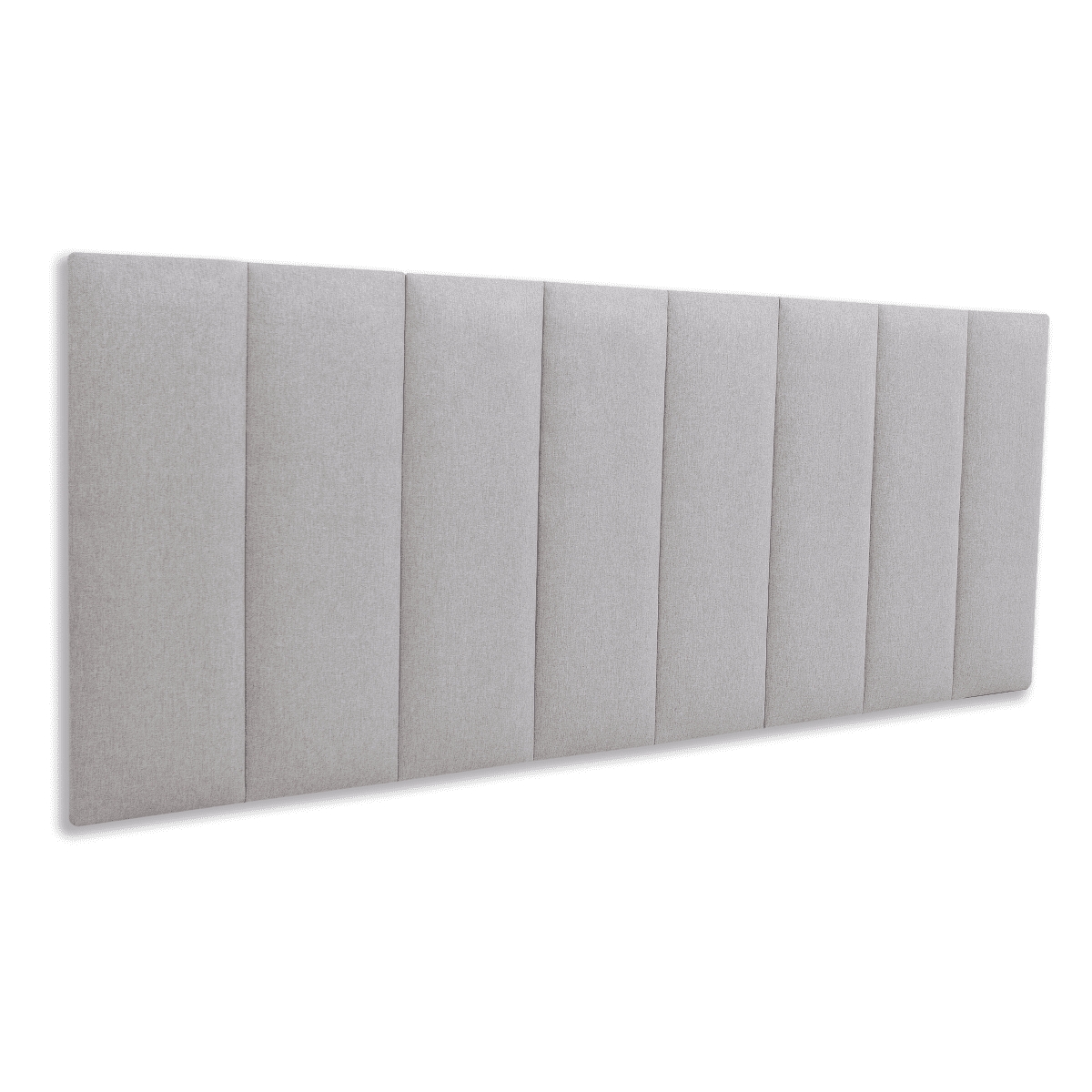 Cabeceira Queen Estofada Para Cama Box Kit 8 Placas Adesivas - Modelo Reta Linho Gelo