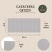 Cabeceira Queen Estofada Para Cama Box Kit 8 Placas Adesivas - Modelo Reta Linho Gelo