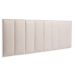 Cabeceira Queen Estofada Para Cama Box Kit 8 Placas Adesivas - Modelo Reta Suede Off White