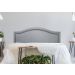 Cabeceira Queen Para Cama Box Curva 160x60 Courino Cinza - Tachas Fumê