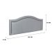 Cabeceira Queen Para Cama Box Curva 160x60 Courino Cinza - Tachas Fumê