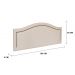 Cabeceira Queen Para Cama Box Curva 160x60 Courino Off White - Fumê