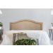 Cabeceira Queen Para Cama Box Curva 160x60 Suede Bege - Tachas Fumê