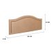 Cabeceira Queen Para Cama Box Curva 160x60 Suede Bege - Tachas Fumê