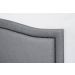 Cabeceira Queen Para Cama Box Curva 160x60 Suede Cinza - Tachas Fumê