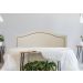Cabeceira Queen Para Cama Box Curva 160x60 Suede Off White - Fumê