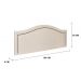 Cabeceira Queen Para Cama Box Curva 160x60 Suede Off White - Fumê