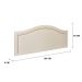 Cabeceira Queen Para Cama Box Curva 160x60 Suede Off White - Prata