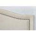 Cabeceira Queen Para Cama Box Curva 160x60 Suede Off White - Prata