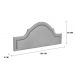 Cabeceira Queen Para Cama Box Provençal 160x60 Suede Cinza - Tachas Fumê