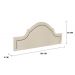 Cabeceira Queen Para Cama Box Provençal 160x60 Suede Off White - Tachas Fumê