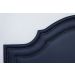 Cabeceira Queen Para Cama Box Provençal Dupla 160x60 Courino Azul - Tachas Fumê