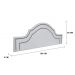 Cabeceira Queen Para Cama Box Provençal Dupla 160x60 Courino Branco - Tachas Fumê