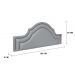 Cabeceira Queen Para Cama Box Provençal Dupla 160x60 Courino Cinza - Tachas Fumê