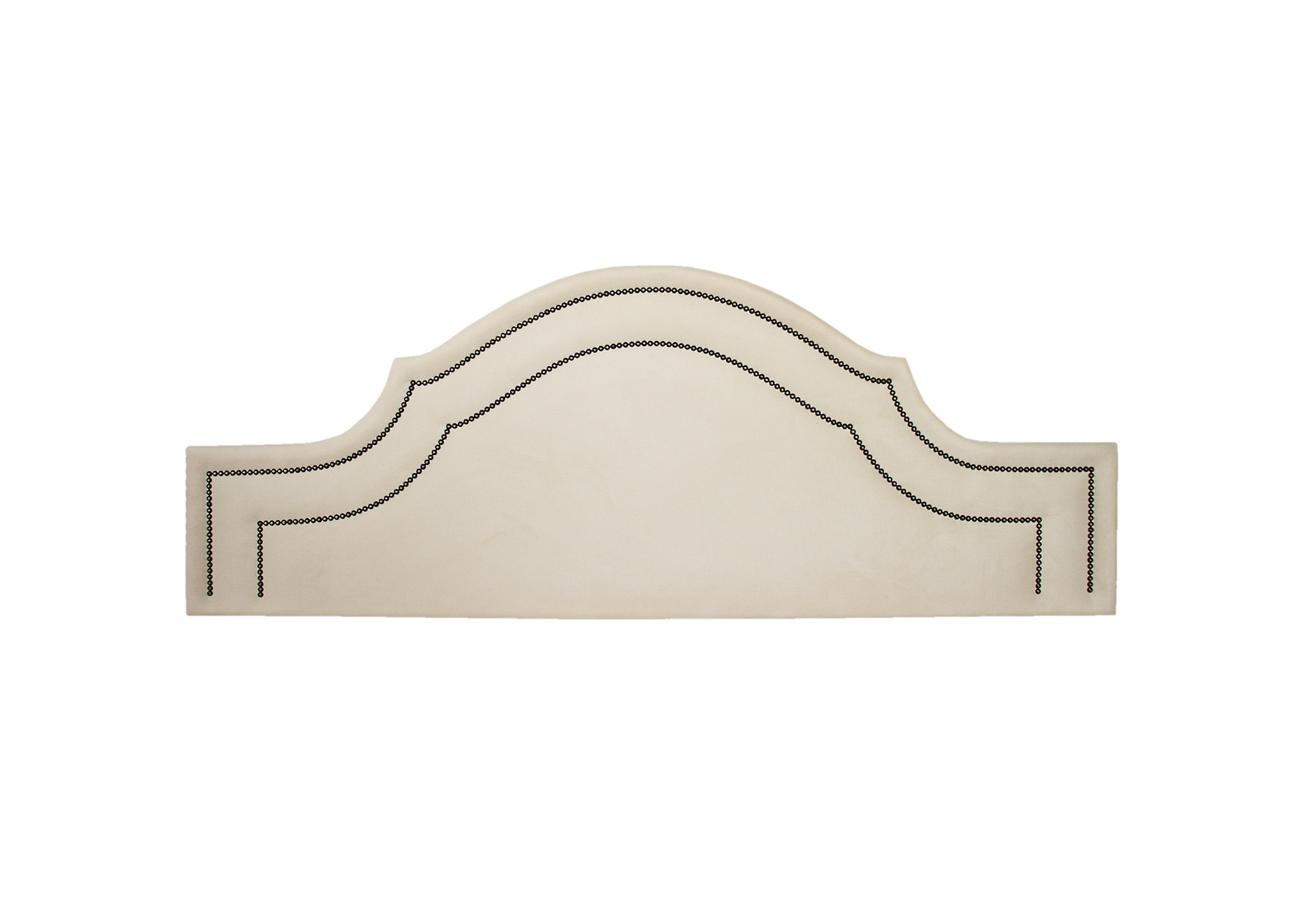 Cabeceira Queen Para Cama Box Provençal Dupla 160x60 Suede Off White - Tachas Fumê