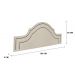 Cabeceira Queen Para Cama Box Provençal Dupla 160x60 Suede Off White - Tachas Fumê