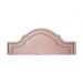 Cabeceira Queen Para Cama Box Provençal Dupla 160x60 Veludo Rosê - Tachas Fumê