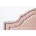 Cabeceira Queen Para Cama Box Provençal Dupla 160x60 Veludo Rosê - Tachas Fumê