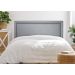 Cabeceira Queen Reta Luxo 160x60 Courino Cinza - Tachas Fumê