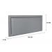 Cabeceira Queen Reta Luxo 160x60 Courino Cinza - Tachas Fumê