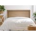 Cabeceira Queen Reta Luxo 160x60 Suede Bege - Tachas Fumê